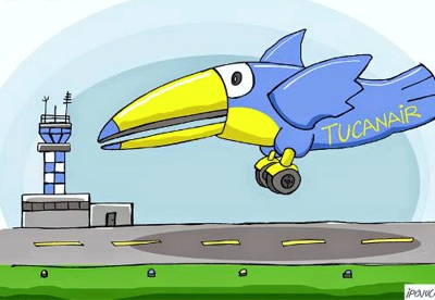 “Por que o governo de Minas transfere responsabilidade do aeroporto de Claudio, do estado para a prefeitura daquela cidade?” charge - tucanair
